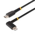 StarTech 1m USB-C to Lightning Cable Angled - Black