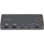 StarTech 2 Port USB-A + HDMI & USB-C KVM Switch - Black