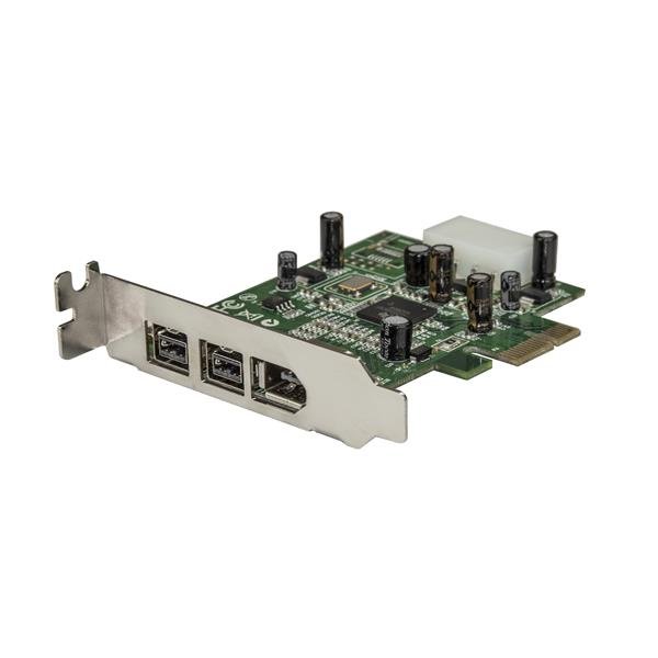 StarTech 3 Port 2b 1a Low Profile 1394 PCI Express FireWire Card - 1x FireWire 400, 2x FireWire 800