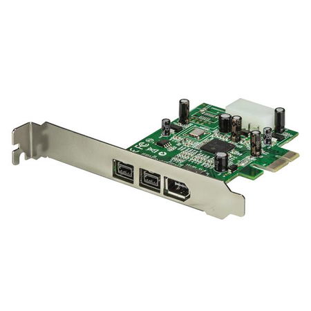 StarTech 3 Port 2b 1a 1394 PCI Express FireWire Card - 1x FireWire 400, 2x FireWire 800