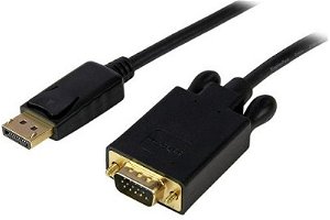 StarTech 4.6m DisplayPort to VGA Active Adapter Cable - Black