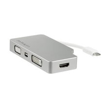 view Startech 4-in-1 Graphics Travel Adapter - USB-C, VGA, DVI, HDMI and Mini DisplayPort