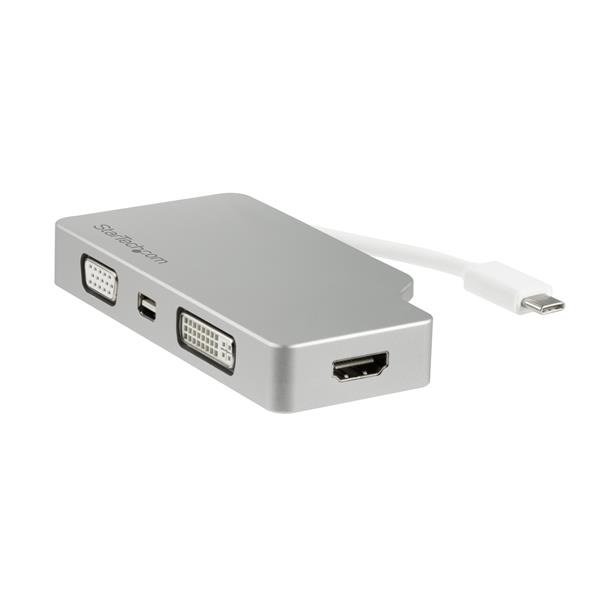 Startech 4-in-1 Graphics Travel Adapter - USB-C, VGA, DVI, HDMI and Mini DisplayPort
