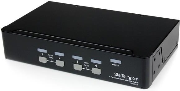 StarTech 4 Port Professional VGA USB KVM Switch with USB 2.0 Hub