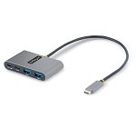 StarTech 4-Port 5Gbps USB-C Hub with 100W Power Delivery Pass-Through - Space Gray