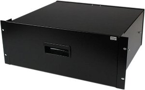 StarTech 4U Steel Storage Drawer for 19 Inch Racks & Cabinets - Black