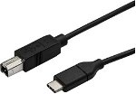 StarTech 0.5m USB 2.0 USB-C Male to Type-B Male Cable - Black