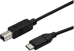 StarTech 0.5m USB 2.0 USB-C Male to Type-B Male Cable - Black