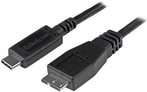 StarTech 0.5m USB 3.1 USB-C Male to Micro-B Male Cable - Black
