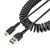 StarTech 1m USB-A to USB-C Coiled Charging Cable - Black