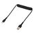 StarTech 50cm USB-A to USB-C Coiled Charging Cable - Black