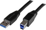 StarTech 5m USB 3.0 Type-A Male to Type-B Male Cable - Black