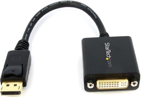 StarTech 6 Inch DisplayPort Male to DVI Male Passive Adapter - Black