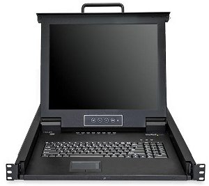 StarTech 8 Port 1U Rackmount KVM Console with 17 Inch Display, Built in Touchpad & Keyboard