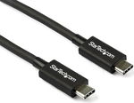 StarTech 0.8m Thunderbolt 3 USB-C Male to Male Cable - Black