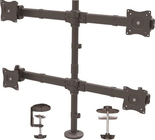 StarTech Quad Monitor Arm Desk Mount Bracket for 13-27 Inch Flat Panel TVs or Monitors - Up to 8kg per Display