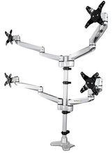 view StarTech Full Motion Quad Monitor Arm Desk Mount Bracket for 13-27 Inch Flat Panel TVs or Monitors - Up to 11.3kg per Display