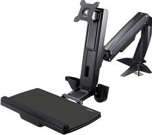 view StarTech Single Monitor Sit-Stand Workstation Desk Mount Bracket for up to 24 Inch Flat Panel TVs or Monitors - Up to 8kg (Monitor)