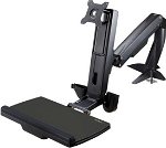 StarTech Single Monitor Sit-Stand Workstation Desk Mount Bracket for up to 24 Inch Flat Panel TVs or Monitors - Up to 8kg (Monitor)