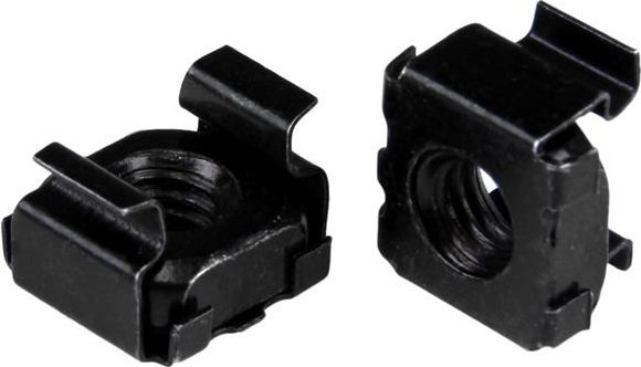 StarTech M6 Black Cage Nuts - 50 Pack