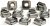 StarTech M6 Silver Cage Nuts - 50 Pack
