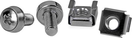StarTech M6 Silver Mounting Screws and Cage Nuts - 50 Pack