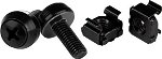 StarTech M6 Black Mounting Screws and Cage Nuts - 50 Pack