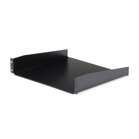 StarTech 2RU 400mm Deep Universal Fixed Rack Mount Shelf - Black