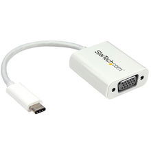 view StarTech USB-C to VGA Adapter - White