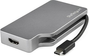 StarTech 4-in-1 USB-C 4K 60Hz Multiport Video Active Adapter - Space Gray