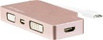 StarTech 4-in-1 USB-C 4K 30Hz Multiport Video Active Adapter - Rose Gold