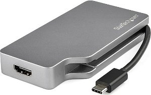 StarTech 4-in-1 USB-C 4K 30Hz Multiport Video Active Adapter - Space Gray
