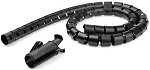 StarTech Spiral 1.5m x 25mm Cable Management Sleeve - Black