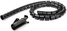 view StarTech Spiral 2.5m x 45mm Cable Management Sleeve - Black