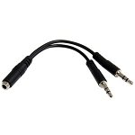 StarTech 3.5mm Combo Jack to Headphone and Mic Adapter