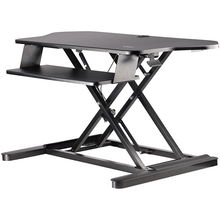 view StarTech Corner Sit Stand Desk Converter with Keyboard Tray
