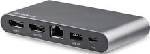 view StarTech USB-C Dual Monitor Docking Station with Power - 2x DisplayPort, 1x USB-C, 2x USB Type-A, 1x RJ-45
