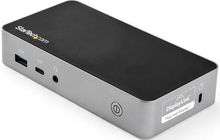 view StarTech USB-C Dual Monitor 1080p Laptop Docking Station with 60W Power Delivery - 2x HDMI, 1x USB-C, 3x USB Type-A, 1x RJ-45, 1x Mini-Jack