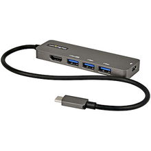 view StarTech DKT30CHPD3 USB-C Multiport Adapter with 100W Power Delivery - 3x USB-A, 1x USB-C, 1x HDMI