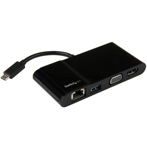 StarTech USB-C 4K Travel Dock - HDMI, VGA, RJ-45, USB Type-A