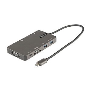 StarTech DKT30CHVSDPD USB-C Multiport Adapter with 100W Power Delivery - 1x HDMI, 1x VGA, 2x USB-A, 2x USB-C, 1x RJ-45