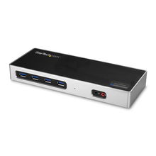 view StarTech USB-C & USB Type-A Dual 4K Display Docking Station - 6x USB 3.0, 1x USB-C 2x HDMI or DisplayPort, 1x Ethernet