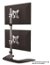 StarTech Dual Monitor Vertical Monitor Desk Stand for up to 27 Inch Flat Panel TV's or Monitors - Up to 8kg