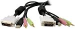StarTech 1.8m 4-in-1 DVI and USB KVM Switches with Audio & Microphone