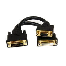 view StarTech DVI-I to DVI-D & VGA Splitter Cable - Black