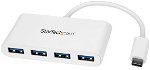 StarTech USB 3.0 USB-C to 4x USB Type-A Hub with Power Adapter - White