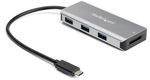 StarTech USB 3.1 USB-C to 3x USB Type-A Hub with SD Card Reader - Space Grey