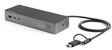 view StarTech Hybrid USB-A & USB-C Dual Monitor Universal Docking Station with 100W Power Delivery
