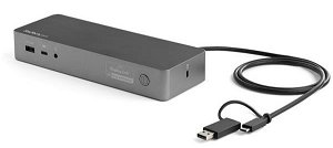 StarTech Hybrid USB-A & USB-C Dual Monitor Universal Docking Station with 100W Power Delivery