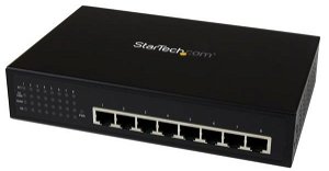 StarTech 8 Port Gigabit Ethernet PoE+ Wall Mountable Industrial Switch
